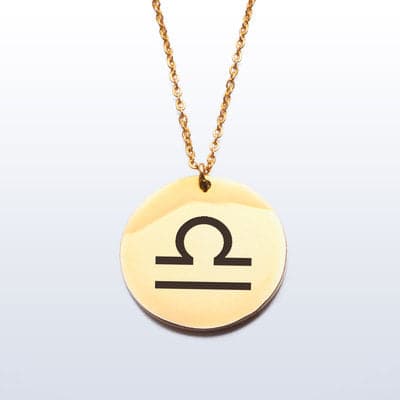 Libra sign pendant necklace for the balanced.