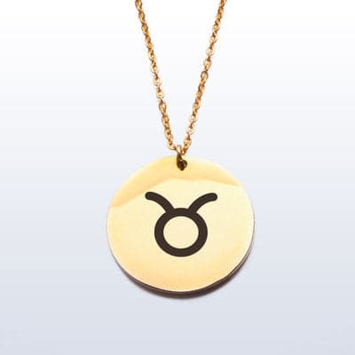 No risk investment - Taurus sign pendant (gold plated) for the bulls who like to save.